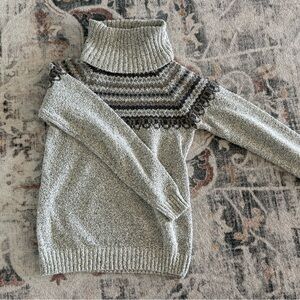 Columbia Cozy Turtleneck Fair Isle Nordic Sweater Size Small